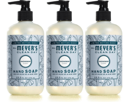 MRS. MEYER'S Clean Day Snowdrop Hand Soap  (Pack of 3)