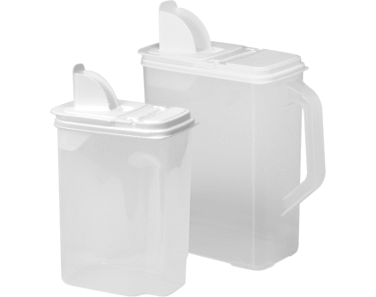 Buddeez Pet Food Storage Containers, Bird Seed Dispenser with Pour Tight Lids and Easy Pour Spouts 8 Qt and 3.5 Qt