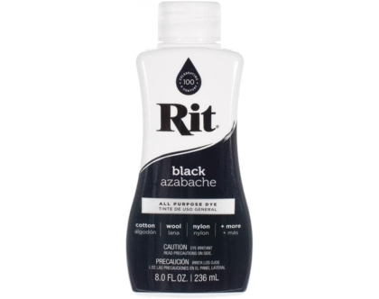 Craft County Rit Dye 8 Oz. Liquid Fabric Dye for Clothing, Décor, and Crafts, Black