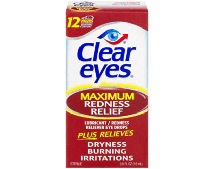 Clear Eyes Maximum Redness Relief Eye Drops 0.50 Oz (2 Pack)