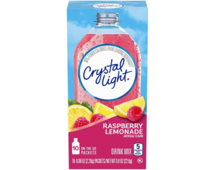 Crystal Light Drink Mix, Raspberry Lemonade 20 Packets (2 Pack)