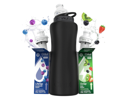 Cirkul Matte Black Stainless Steel Water Bottle 32 Oz