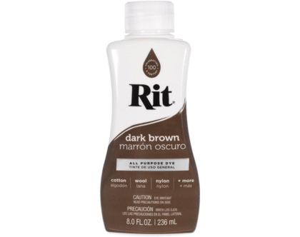 Craft County Rit Dye 8 Oz Liquid Fabric Dye for Clothing, Décor, and Crafts Dark Brown