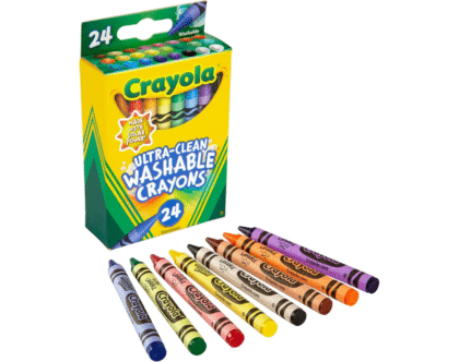 Crayola Washable Crayons, School Supplies, 24 Count