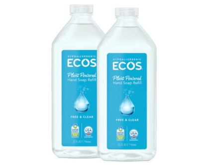 ECOS Plant Powered Hand Soap Refill, Free and Clear  (2 Pack)