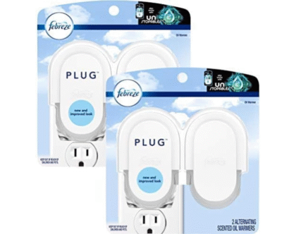 Febreze Air Freshener, Noticeable Air Freshener, Dual Scented Oil Warmer (2 Pack)