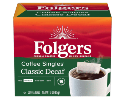 Folgers Coffee Singles Classic Decaf Medium Roast Coffee