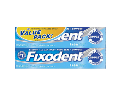 Fixodent Denture Adhesive Cream 2.40 Oz (2 Pack)