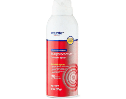 Equate Maximum Strength 1% Hydrocortisone, with Aloe, Continuous Spray, Anti-Itch Spray