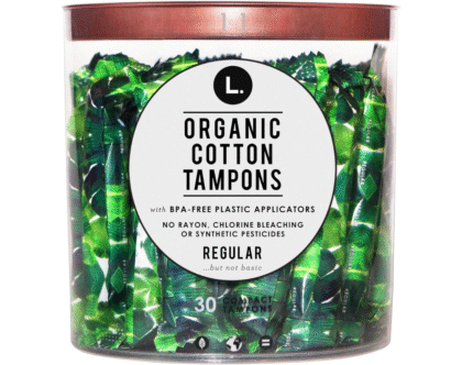 L. Organic Cotton Regular Absorbency Compact Tampons 30 Count