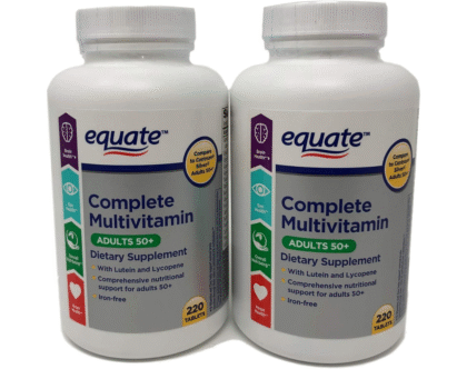 Equate Mature Adult 50+ One Daily Complete Multivitamin 220 Ct (2 Pack)