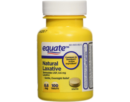 Equate Natural Vegetable Laxative, Sennosides 8.6 mg Tablets, 100-Count