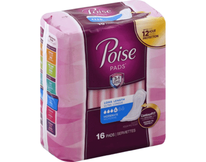 Poise Pads, Moderate Absorbency, Long, 16 Pads