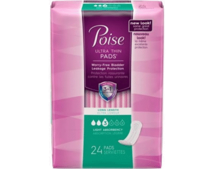 Poise Ultra Thin Pads, 24 in Pack, Absorbancy #3, Long Length