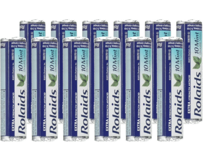 Rolaids Extra Strength Antacid Chewable Tablets, 10 Count (12 Pack)