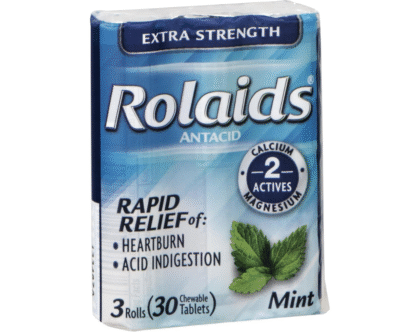 Rolaids Extra Strength Antacid Rapid Relief Mint 3 Rolls