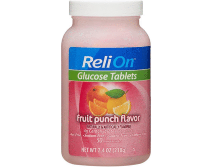 ReliOn Glucose Tablets Fruit Punch Flavor 50 counts