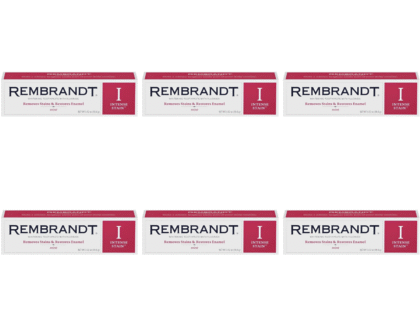 Rembrandt Intense Stain Whitening Mint Toothpaste 3.52 Oz (Pack of 6)