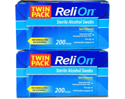 ReliOn Sterile Alcohol Swabs, 200 count (2 Pack)