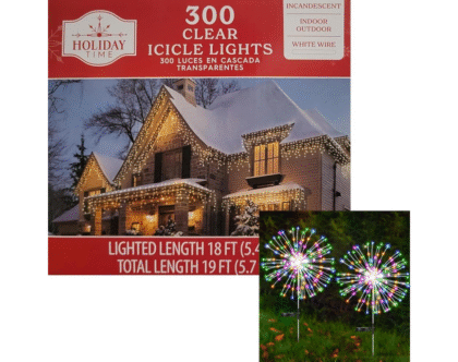 EJFOIEJ Solar Garden Lights Outdoor, Waterproof Garden, 200 LED Twinkling Firework Lights (2 Pack)