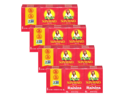 Sun-Maid California Raisins 6 Boxes (4 packs)