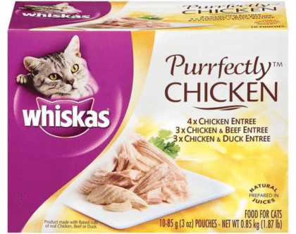 Whiskas Purrfectly Chicken Variety Pack Wet Cat Food 3 Oz (10 Counts)