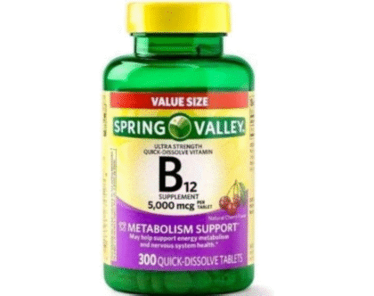 Spring Valley B12 5000mcg Metabolism Support 300ct