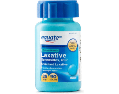 Equate Maximum Strength Laxative, Sennosides Stimulant Laxative, 25 mg, 90 Count