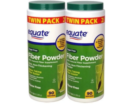 Equate Sugar-Free Fiber Powder, 90 Servings, 12.3 Oz (2 Pack)